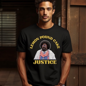 Afroman Lemon Pound Cake Justice T-Shirt | Retro Portrait, American Flag Suit