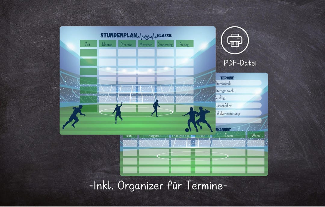 Timetable to Print, Gift for School Enrollment, Digital File, Download ...