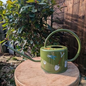 Watering Can - Gardening , Handpainted , Garden Decor