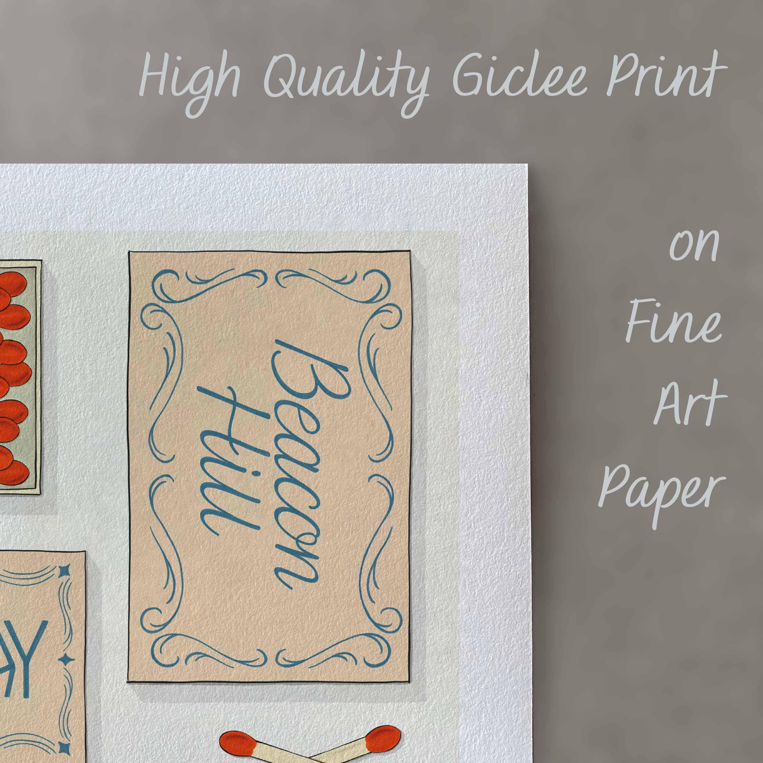 Boston Matchbox Wall Art With a Relaxed Coastal Feel - Etsy