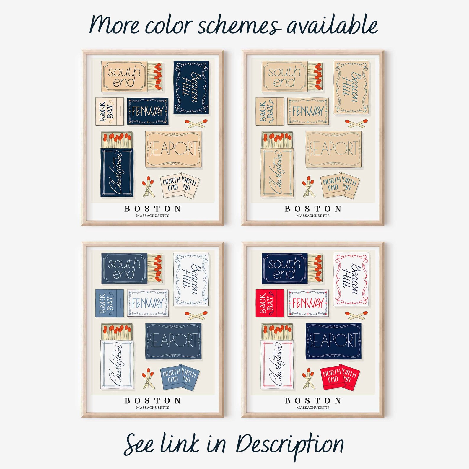 Boston Matchbox Wall Art With a Relaxed Coastal Feel - Etsy