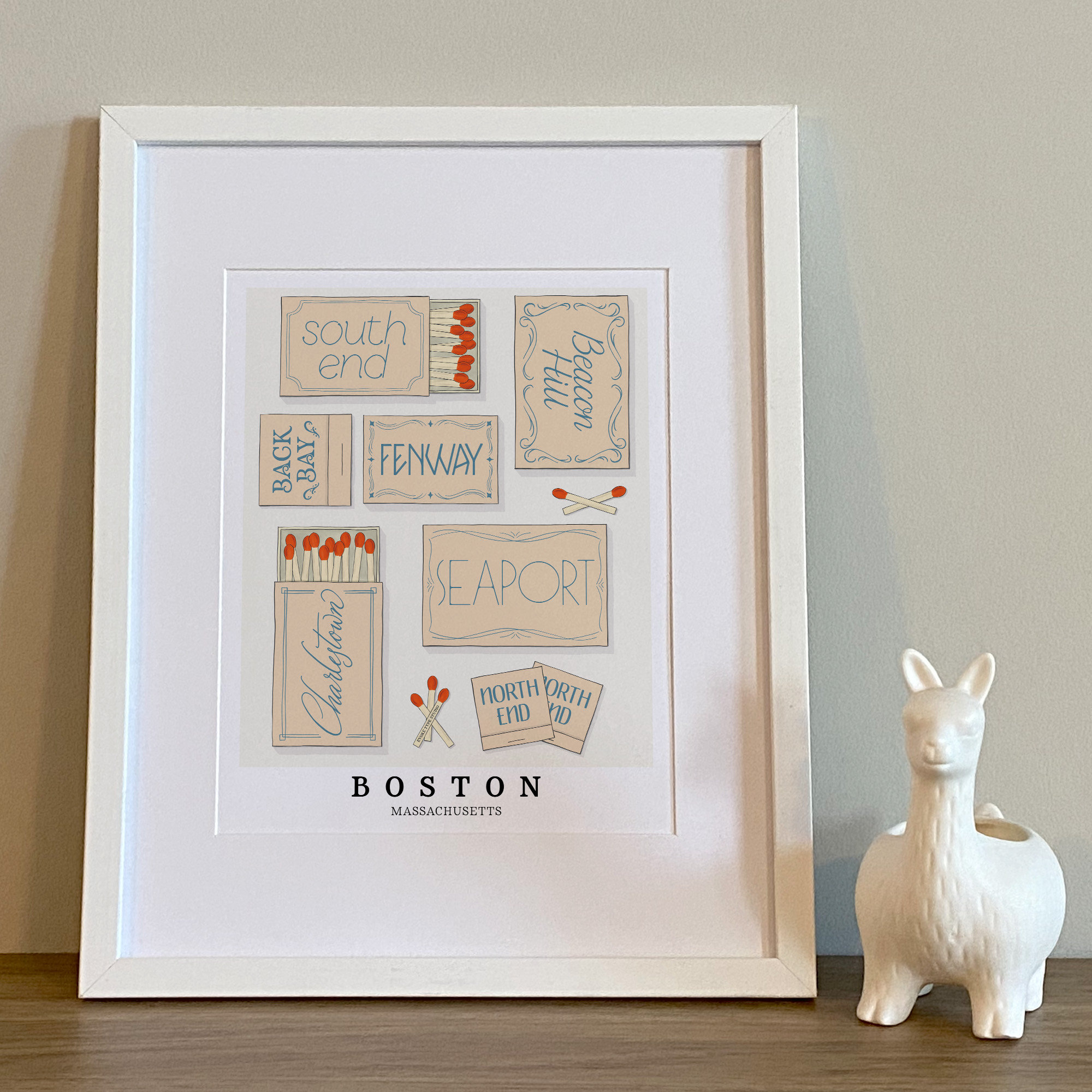 Boston Matchbox Wall Art With a Relaxed Coastal Feel - Etsy