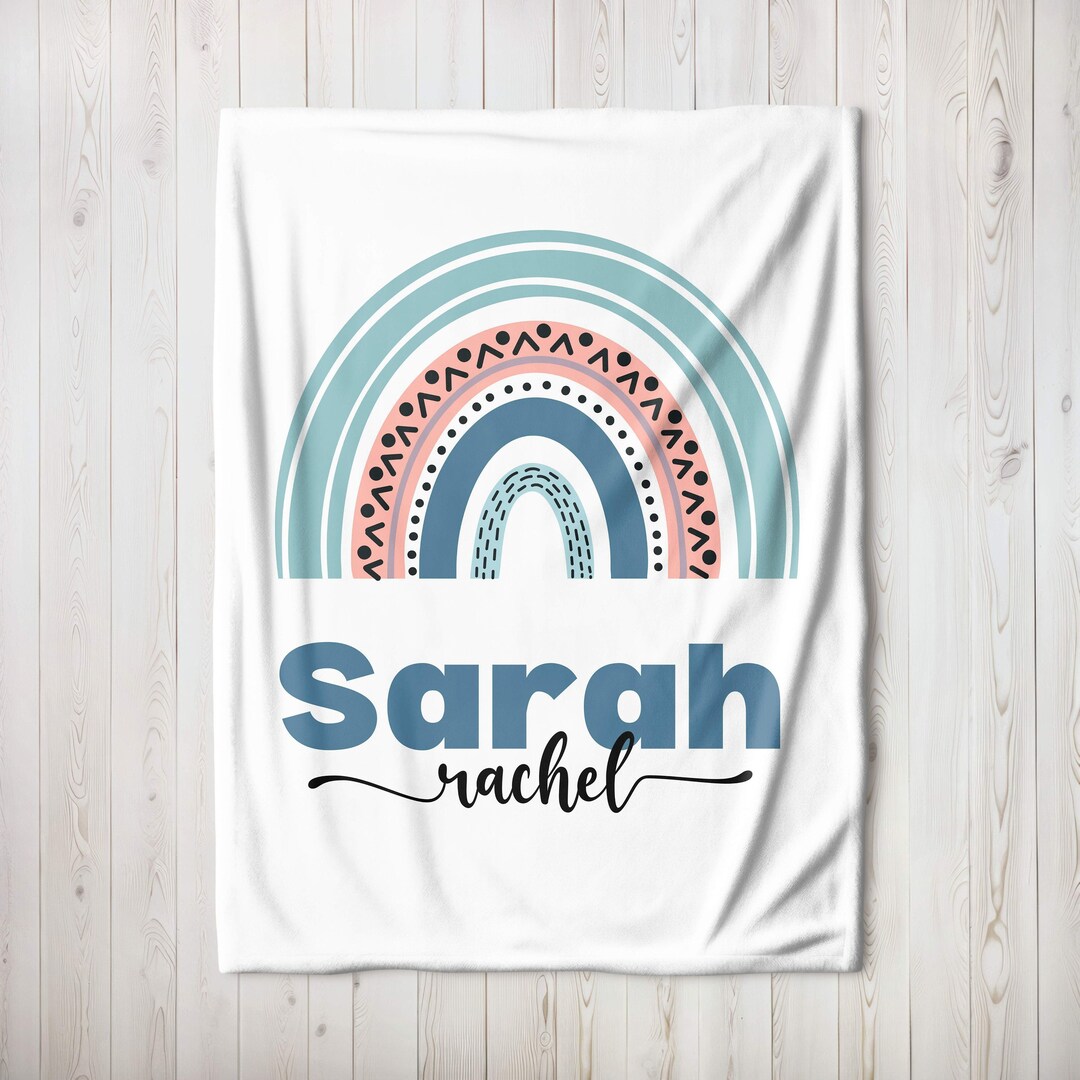 Boho Nursery Decor, Boho Baby Blanket, Custom Baby Blanket With Name
