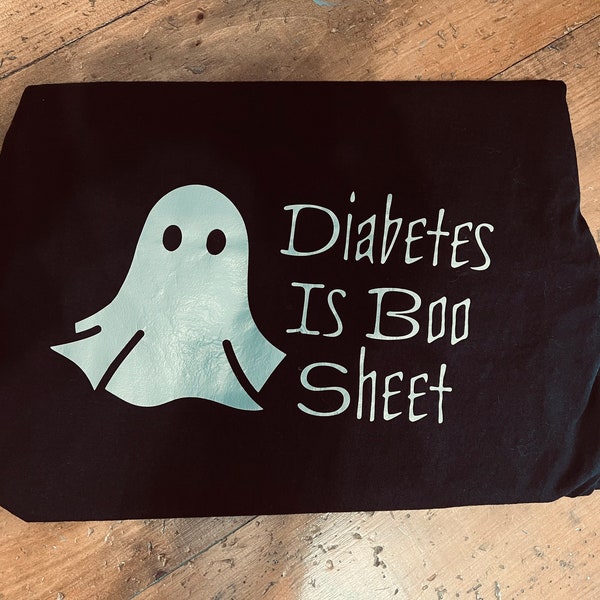 Diabetes Is Boo Sheet, Ready to Use Iron On Vinyl Decal, HTV Iron On, Heat Transfer Vinyl For Clothing, Crafts, DIY Projects