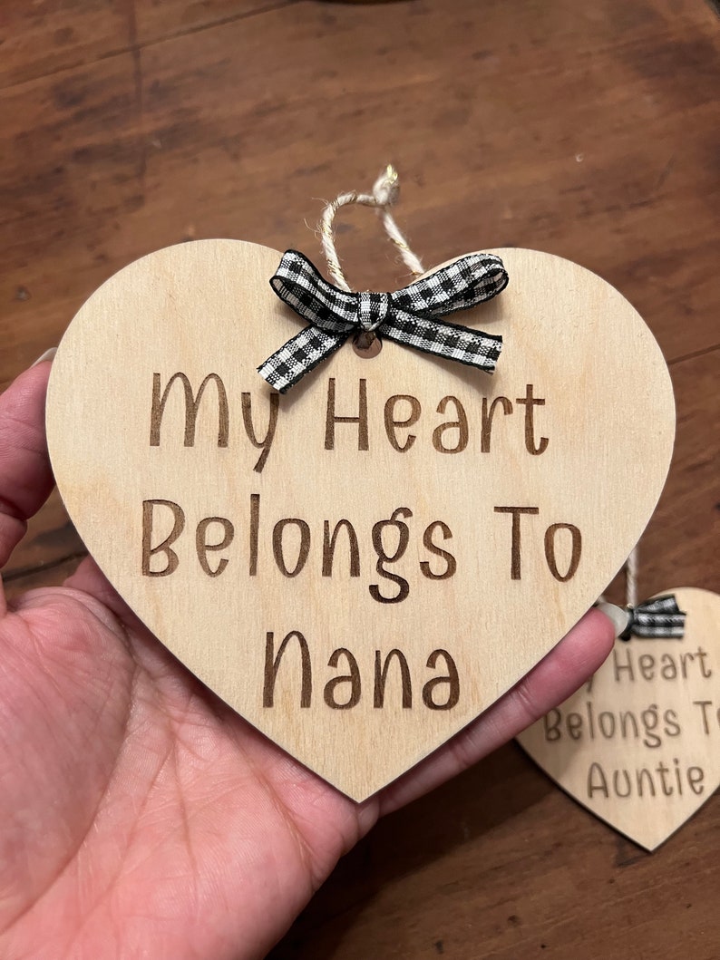 Personalized Wood Heart Ornament or Gift Tagperfect for Etsy