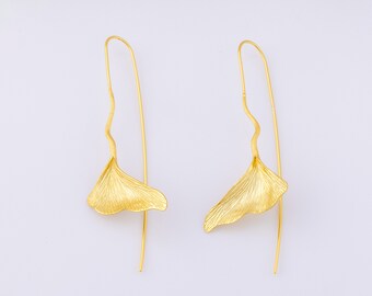 Pendientes con gancho de hoja de oro de Slane
