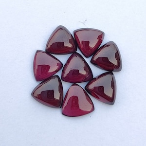 Natural Garnet Trillion Cabochon: AAA+ Quality Gemstone