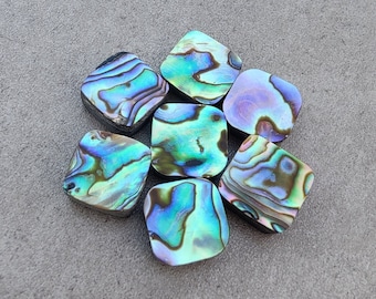 Natural Abalone Shell Cabochons: AAA+ Square Cushion Calibrted Gemstones