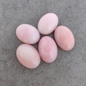 Cabochon de forme ovale, dos plat, opale rose naturelle de qualité AAA , pierres précieuses calibrées en gros, tailles personnalisées disponibles image 1