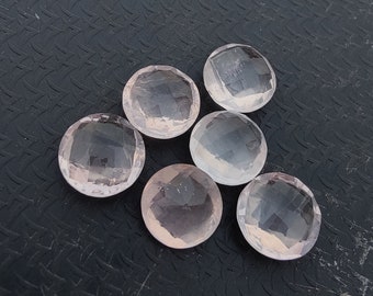 AAA+ Rose Quartz : Round Briolette Cut, Calibrated Gemstones