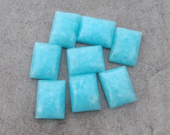 Natural Blue Smithsonite Cabochon: Rectangle Calibrted Gemstones