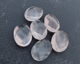 Natural Rose Quartz Oval Briolette Cut Gemstone: AAA+ Quality Calibrted Gemstones