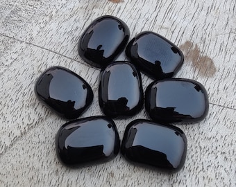Natural Black Onyx Cabochon: AAA+ Rectangle Cushion Calibrated Gemstones