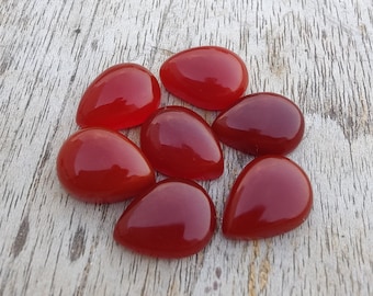 AAA+ Red Onyx Pear Cabochon: Calibrated Teardrop Calibrted Gemstones