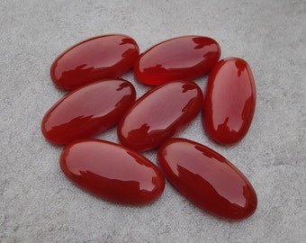 AAA Roter Onyx Cabochon: Oval Flat Back Edelstein