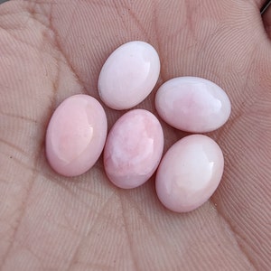 Cabochon de forme ovale, dos plat, opale rose naturelle de qualité AAA , pierres précieuses calibrées en gros, tailles personnalisées disponibles image 3
