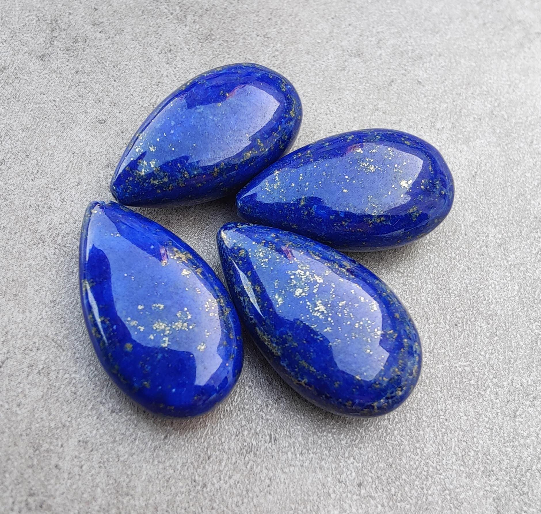 Cabochon En Lapis Lazuli Goutte 25x12 Mm - Pierre Naturelle - Fabrication Française