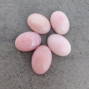Cabochon de forme ovale, dos plat, opale rose naturelle de qualité AAA , pierres précieuses calibrées en gros, tailles personnalisées disponibles image 9