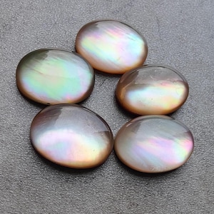 Rainbow Mother of Pearl Cabochon: AAA+ Crystal Doublet Gemstone