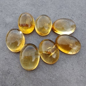 Cabochon en citrine naturelle à dos plat, forme ovale, calibrées AAA , pierres précieuses de qualité en gros, tailles personnalisées disponibles image 6