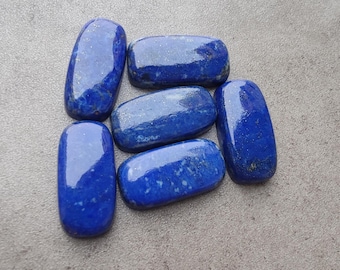 Natural Lapis Lazuli Cabochon: Big Rectangle Cushion Shape Flat Back Calibrated Wholesale Gemstones