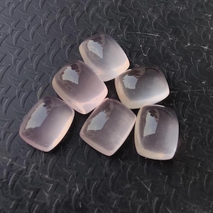 AAA Rose Quartz Cabochon: Rectangle Cushion Shape Gemstone