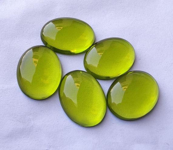 AAA+ Quality Natural Green Quartz Oval Shape Cabochon Calibrated Wholesale Gemstones, All Sizes Available