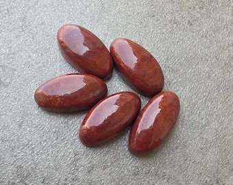 AAA+ natuurlijke rode jaspis cabochon - grote ovale vorm gekalibreerde edelsteen met platte achterkant