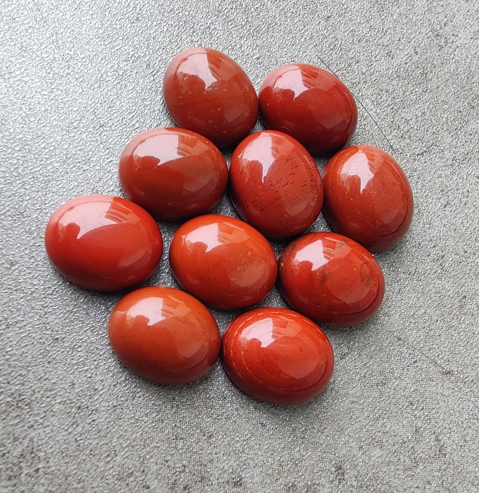 Natural Red Jasper Oval Cabochon: AAA+ Quality Gemstone - Etsy