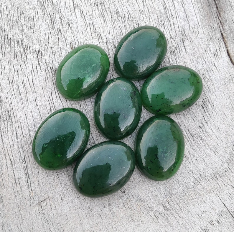 AAA calidad natural nefrita jade forma ovalada cabujón espalda plana calibrada piedras preciosas al por mayor, todos los tamaños disponibles imagen 5