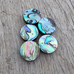 Natural Abalone Shell Round Shape Cabochon Flat Back Calibrated AAA Quality Wholesale Gemstones, All Sizes Available zdjęcie 8