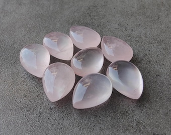 AAA Rose Quartz Briolette Teardrop Gemstone: Calibrated Cabochon