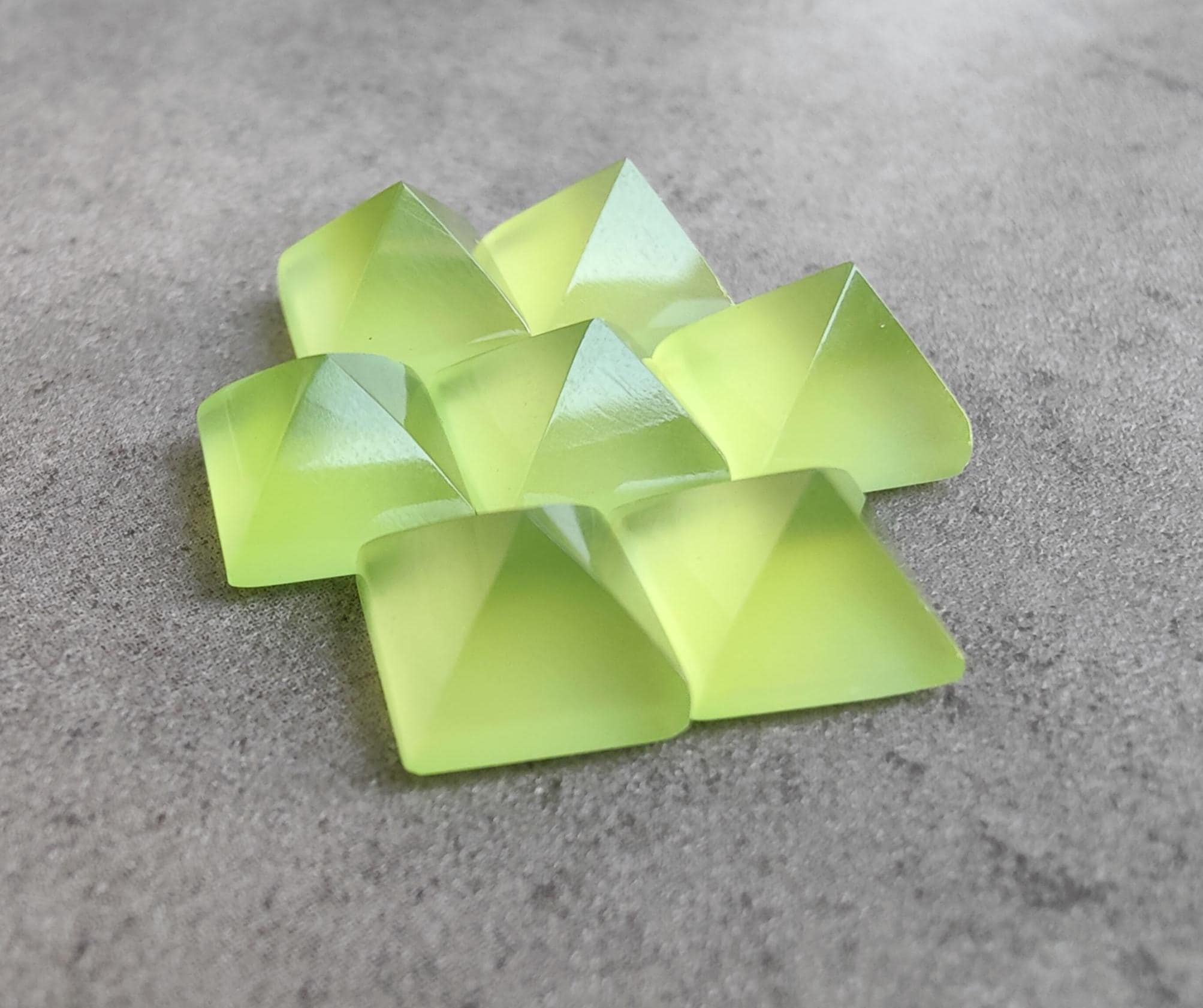Natural Parrot Chalcedony Pyramid Cabochon: AAA+ Quality Calibrated ...