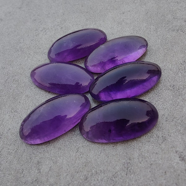 AAA+ Quality Natural Amethyst Big Oval Shape Cabochon Flat Back Calibrated Wholesale Gemstones, All Sizes Available