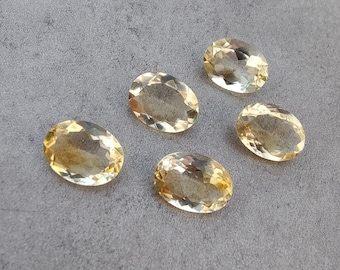 Citrine naturelle de qualité AAA +, forme ovale, taille facettée, pierres précieuses calibrées en gros, tailles personnalisées disponibles