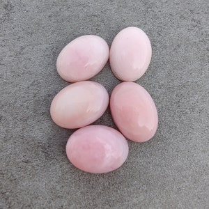 Cabochon de forme ovale, dos plat, opale rose naturelle de qualité AAA , pierres précieuses calibrées en gros, tailles personnalisées disponibles image 6