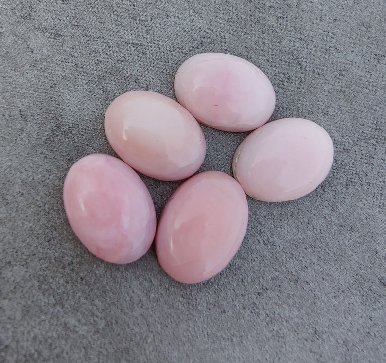 Cabochon de forme ovale, dos plat, opale rose naturelle de qualité AAA , pierres précieuses calibrées en gros, tailles personnalisées disponibles image 10