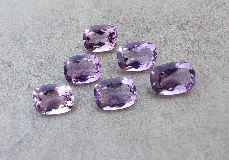 AAA Qualität natürlicher Amethyst in rechteckiger Kissenform, facettierter Schliff, kalibrierte Großhandelsedelsteine, alle Größen erhältlich Bild 3