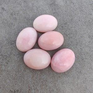 Cabochon de forme ovale, dos plat, opale rose naturelle de qualité AAA , pierres précieuses calibrées en gros, tailles personnalisées disponibles image 2