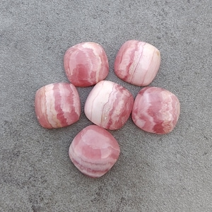 AAA+ Quality Natural Rhodochrosite Cushion Shape Cabochon Calibrated Wholesale Gemstones, Custom Sizes Available