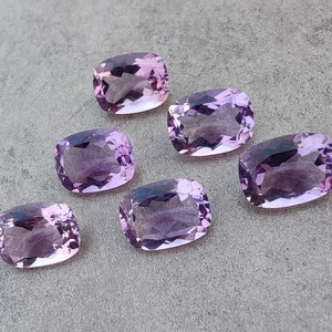 AAA Qualität natürlicher Amethyst in rechteckiger Kissenform, facettierter Schliff, kalibrierte Großhandelsedelsteine, alle Größen erhältlich Bild 2