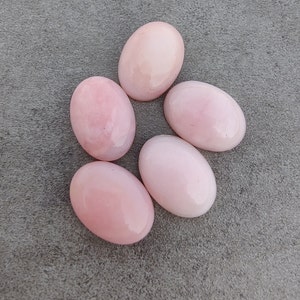 Cabochon de forme ovale, dos plat, opale rose naturelle de qualité AAA , pierres précieuses calibrées en gros, tailles personnalisées disponibles image 7