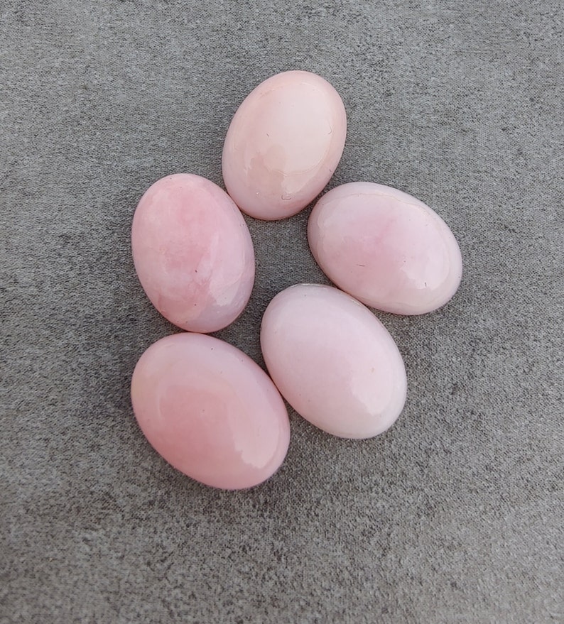 Cabochon de forme ovale, dos plat, opale rose naturelle de qualité AAA , pierres précieuses calibrées en gros, tailles personnalisées disponibles image 7