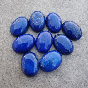 Natural Lapis Lazuli Oval Shape Cabochon Flat Back AAA+ Quality Calibrated Wholesale Gemstones, All Sizes Available