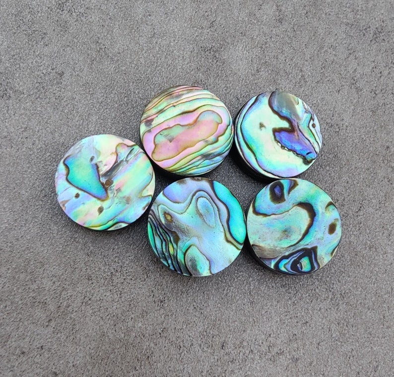 Natural Abalone Shell Round Shape Cabochon Flat Back Calibrated AAA Quality Wholesale Gemstones, All Sizes Available zdjęcie 9