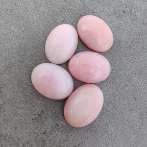 Cabochon de forme ovale, dos plat, opale rose naturelle de qualité AAA , pierres précieuses calibrées en gros, tailles personnalisées disponibles image 5