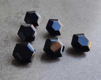AAA+ Black Onyx Hexagon Gemstone: Faceted Cut Wholesale Calibrated Stone