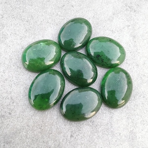 AAA calidad natural nefrita jade forma ovalada cabujón espalda plana calibrada piedras preciosas al por mayor, todos los tamaños disponibles imagen 6