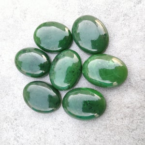 AAA calidad natural nefrita jade forma ovalada cabujón espalda plana calibrada piedras preciosas al por mayor, todos los tamaños disponibles imagen 9