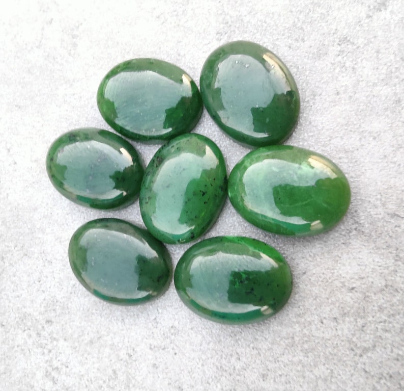 AAA calidad natural nefrita jade forma ovalada cabujón espalda plana calibrada piedras preciosas al por mayor, todos los tamaños disponibles imagen 9